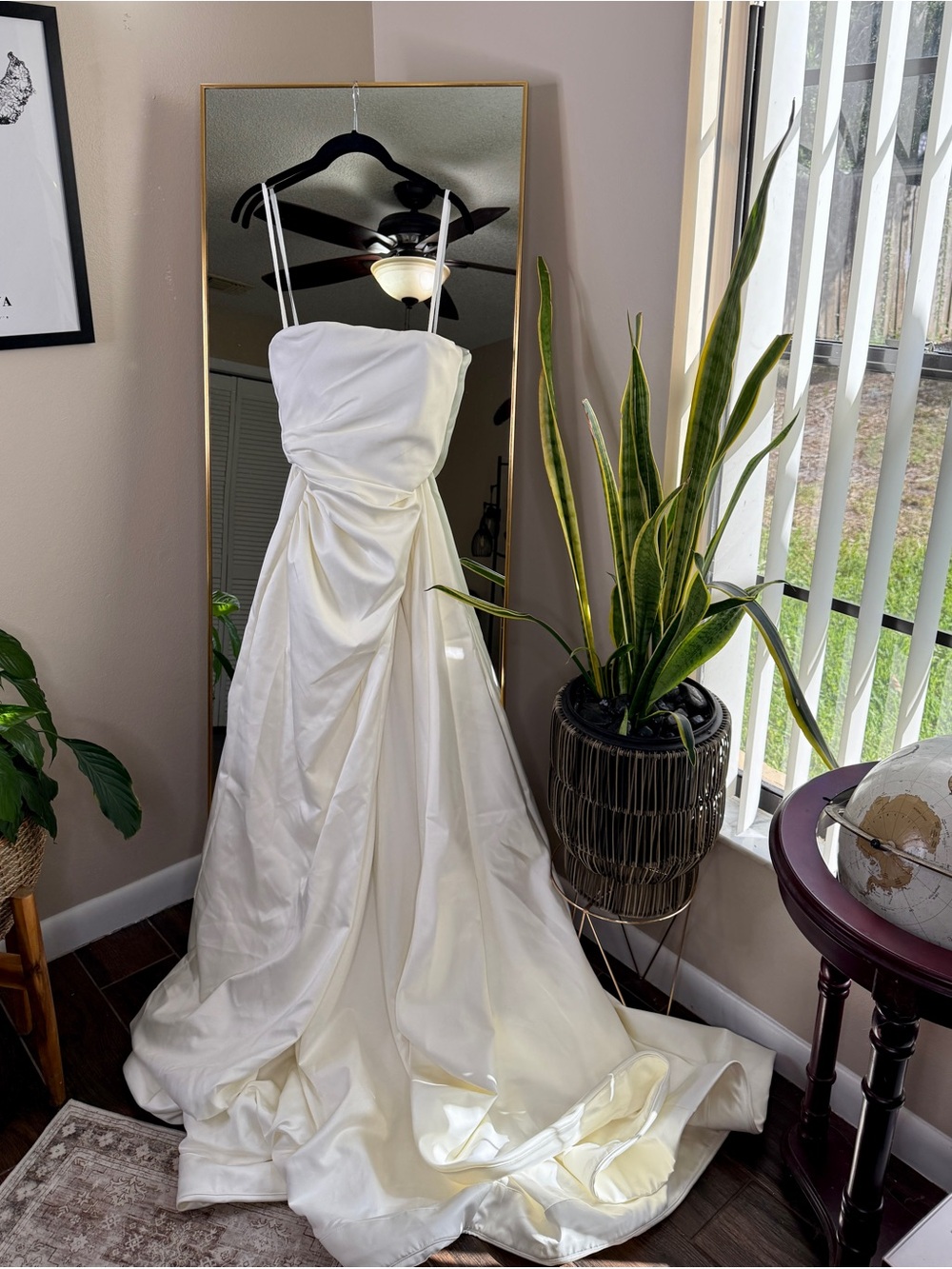 House of CB SABRINA Ivory Satin Strapless Bridal Gown NWT - Picture 11 of 16
